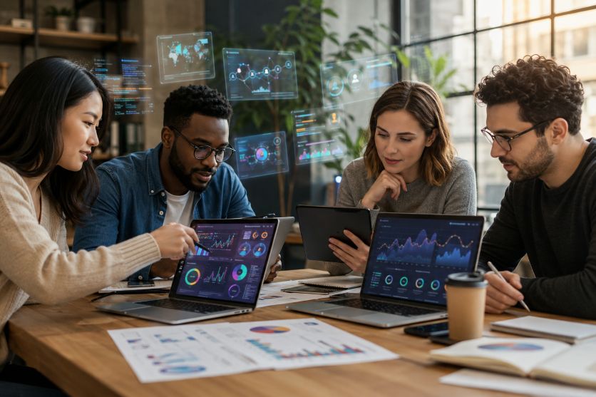 digital creators studying engagement, audience, and recommendation data